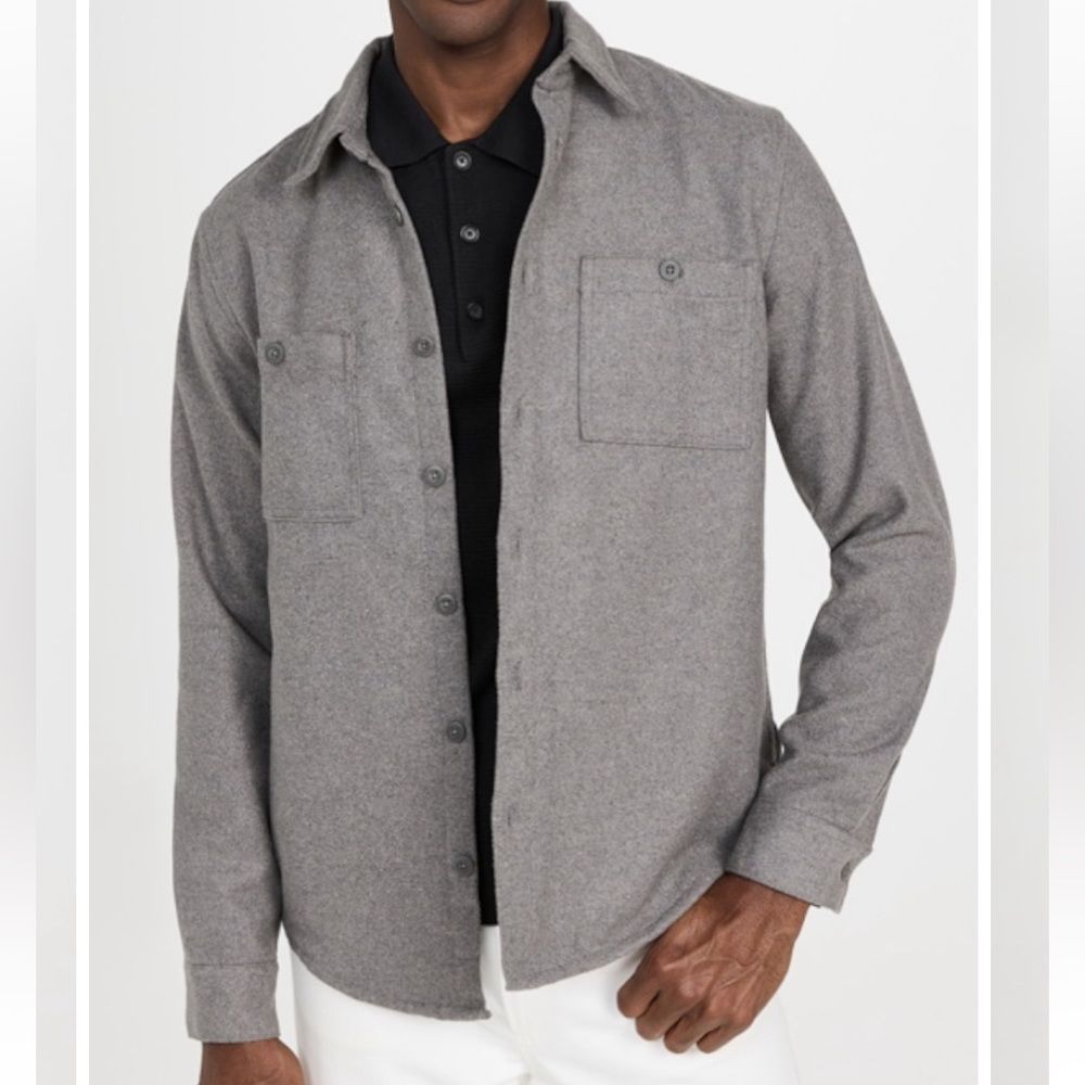Onia wool shirt jacket essential heavy-weight